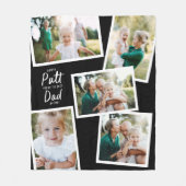 Couverture Polaire Noir multi photo moderne minima golf (Devant)