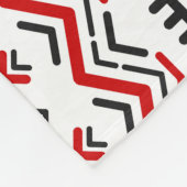 Couverture Polaire Noir noir rouge, motifs ukrainiens. (Coin)