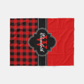 Couverture Polaire Noir rouge bison plaqué bûcheron CB 1IQIRN (Devant (Horizontal))