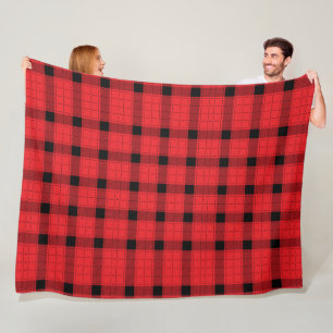 Couverture Polaire Noir rouge Plaid minimaliste Noël