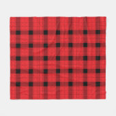 Couverture Polaire Noir rouge Plaid minimaliste Noël (Devant (Horizontal))