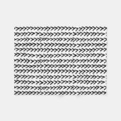 Couverture Polaire Noir Rustique Motif tribal Blanche (Devant (Horizontal))