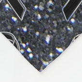 Couverture Polaire Noir Sensibilisation au ruban Bleu (Coin)