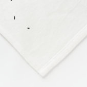 Couverture Polaire Noir sur blanc, Cheval de Noël tiré scène de traîn (Coin)