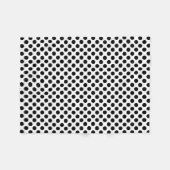 Couverture Polaire Noir sur blanc Pois de taille moyenne (Devant (Horizontal))