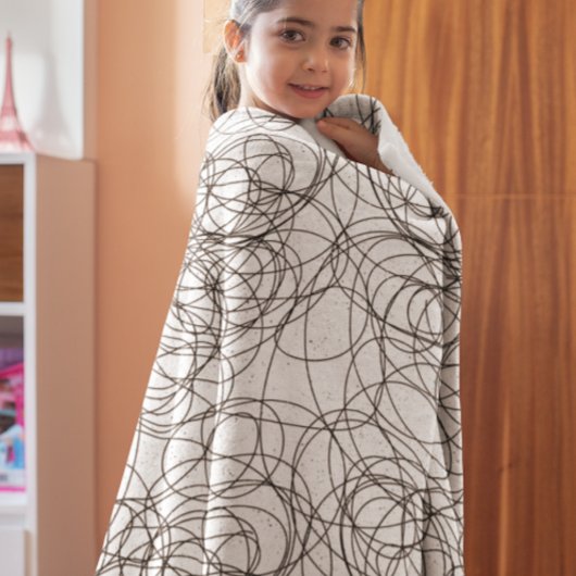 Couverture Polaire Noir sur n'importe quelle couleur Scribble Tourbil