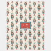 Couverture Polaire Noisette à l'aquarelle tendance Noël classique (Devant)