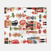 Couverture Polaire noisette aquarelle motif de Noël (Devant (Horizontal))