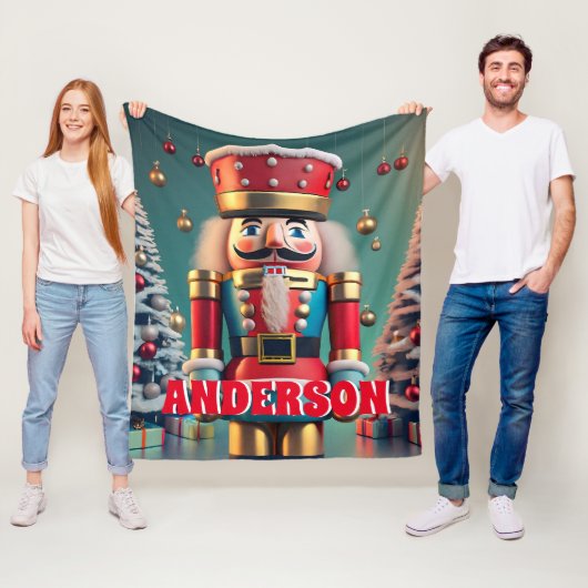 Couverture Polaire Noisette Noël Personnalisé Enfants (En situation)