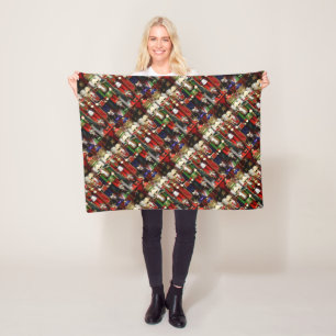 Couverture Polaire Noisette Soldats Noël