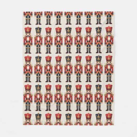 Couverture Polaire Noisette Soldats Noël (Devant)