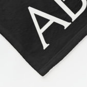 Couverture Polaire Nom ABIGAIL Blanc En Noir (Coin)