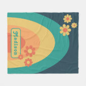 Couverture Polaire Nom Arc-en-ciel Rétro Moderne Daisy (Devant (Horizontal))