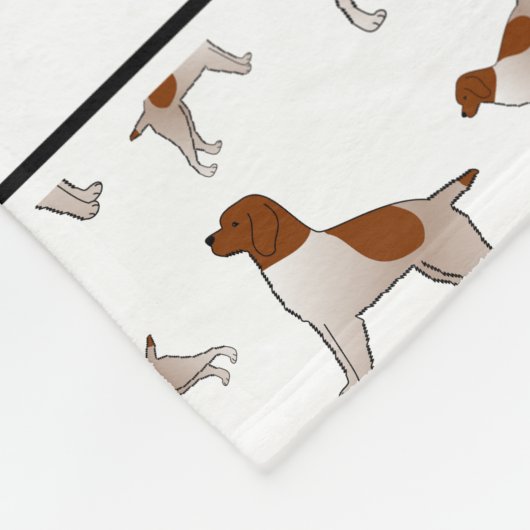 Couverture Polaire Nom blanc À poils durs Pointing Griffon chiens (Coin)