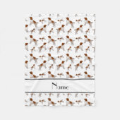 Couverture Polaire Nom blanc À poils durs Pointing Griffon chiens (Devant)