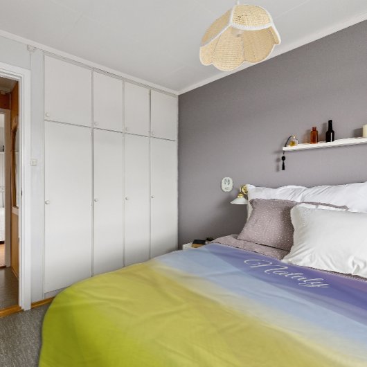 Couverture Polaire Nom bleu Abstrait vague