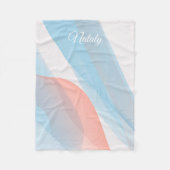 Couverture Polaire Nom bleu rose vague Abstrait (Devant)