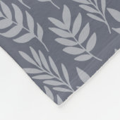 Couverture Polaire Nom Chic Avec Élégant Feuille gris ardoise (Coin)