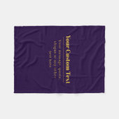 Couverture Polaire Nom commercial ou salutation Dark Purple & Gold (Devant (Horizontal))