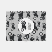 Couverture Polaire Nom Customisé du Motif de moto (Devant (Horizontal))