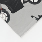 Couverture Polaire Nom Customisé du Motif de moto (Coin)