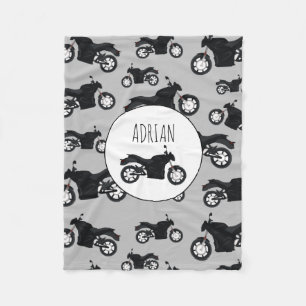 Couverture Polaire Nom Customisé du Motif de moto