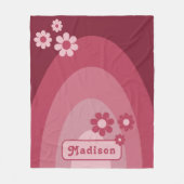 Couverture Polaire Nom d'arche Rétro Moderne Rose (Devant)