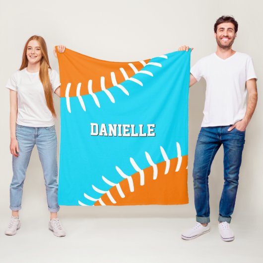 Couverture Polaire nom d'athlète de baseball softball de n'importe qu (En situation)