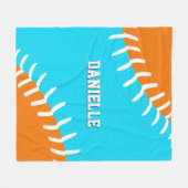 Couverture Polaire nom d'athlète de baseball softball de n'importe qu (Devant (Horizontal))