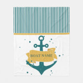 Couverture Polaire Nom de bateau personnalisé nautique (Devant)