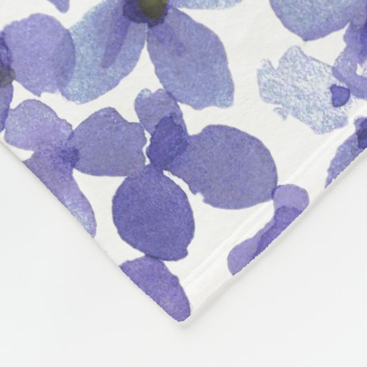 Couverture Polaire Nom de bébé de la fleur d'hydrangée violette (Coin)