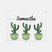 Couverture Polaire Nom de cactus aquarelle (Devant (Horizontal))