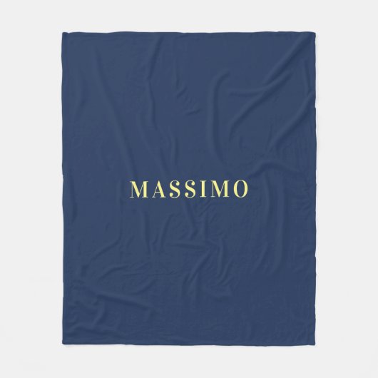 Couverture Polaire Nom de couleur bleu professionnel classique minima (Devant)