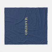 Couverture Polaire Nom de couleur bleu professionnel classique minima (Devant (Horizontal))