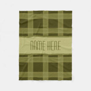 Couverture Polaire Nom de coutume de plaid de vert olive