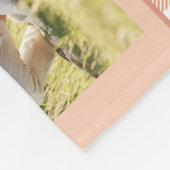 Couverture Polaire Nom De Famille 5 Photo Collage Rose Girly Moderne (Coin)