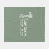 Couverture Polaire Nom de famille Agritourisme Rustique Windmill Sage (Devant (Horizontal))