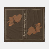 Couverture Polaire Nom de famille de l'écureuil de campagne russe (Devant (Horizontal))