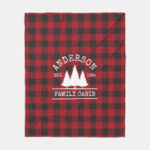 Couverture Polaire Nom de famille du cabine Red Buffalo Plaid (Devant)