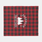 Couverture Polaire Nom de famille du cabine Red Buffalo Plaid (Devant (Horizontal))