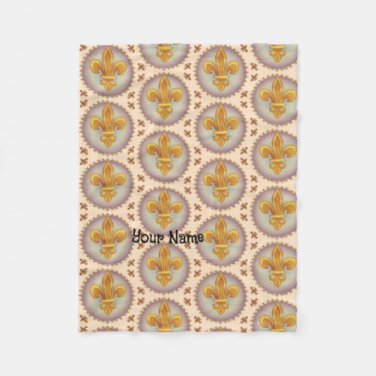 Couverture Polaire Nom de famille Fleur De Lis (Devant)