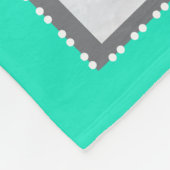 Couverture Polaire Nom de famille gris et turquoise de collage de (Coin)