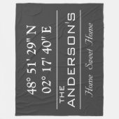 Couverture Polaire Nom de famille Latitude Longitude personnalisé Adr (Devant)
