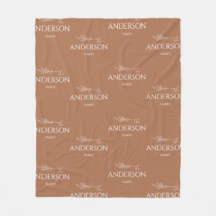 Couverture Polaire Nom de famille Marron Terreux Moderne