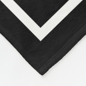 Couverture Polaire Nom de famille Monogram Black & White (Coin)