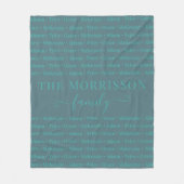 Couverture Polaire Nom de famille Motif Moderne Script tendance (Devant)