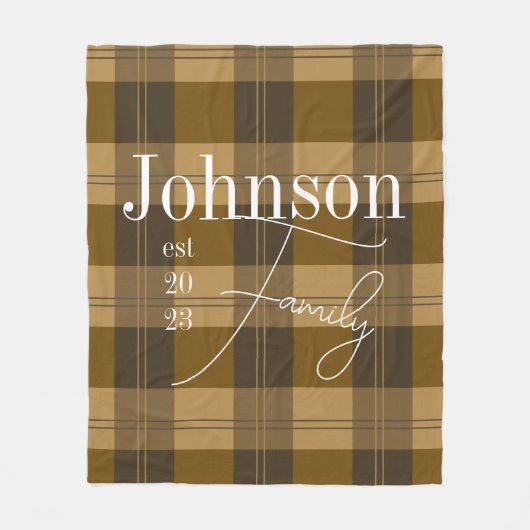 Couverture Polaire Nom de famille personnalisé (Devant)