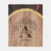 Couverture Polaire Nom de famille rustique (Devant)