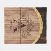 Couverture Polaire Nom de famille rustique (Devant (Horizontal))