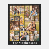 Couverture Polaire Nom de famille unique 19 Photo Collage simple (Devant)